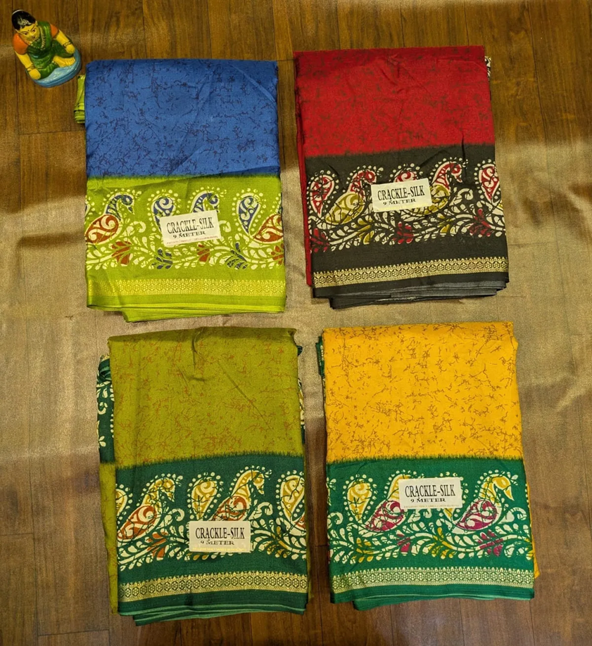 Crackle Silk Madisar Saree