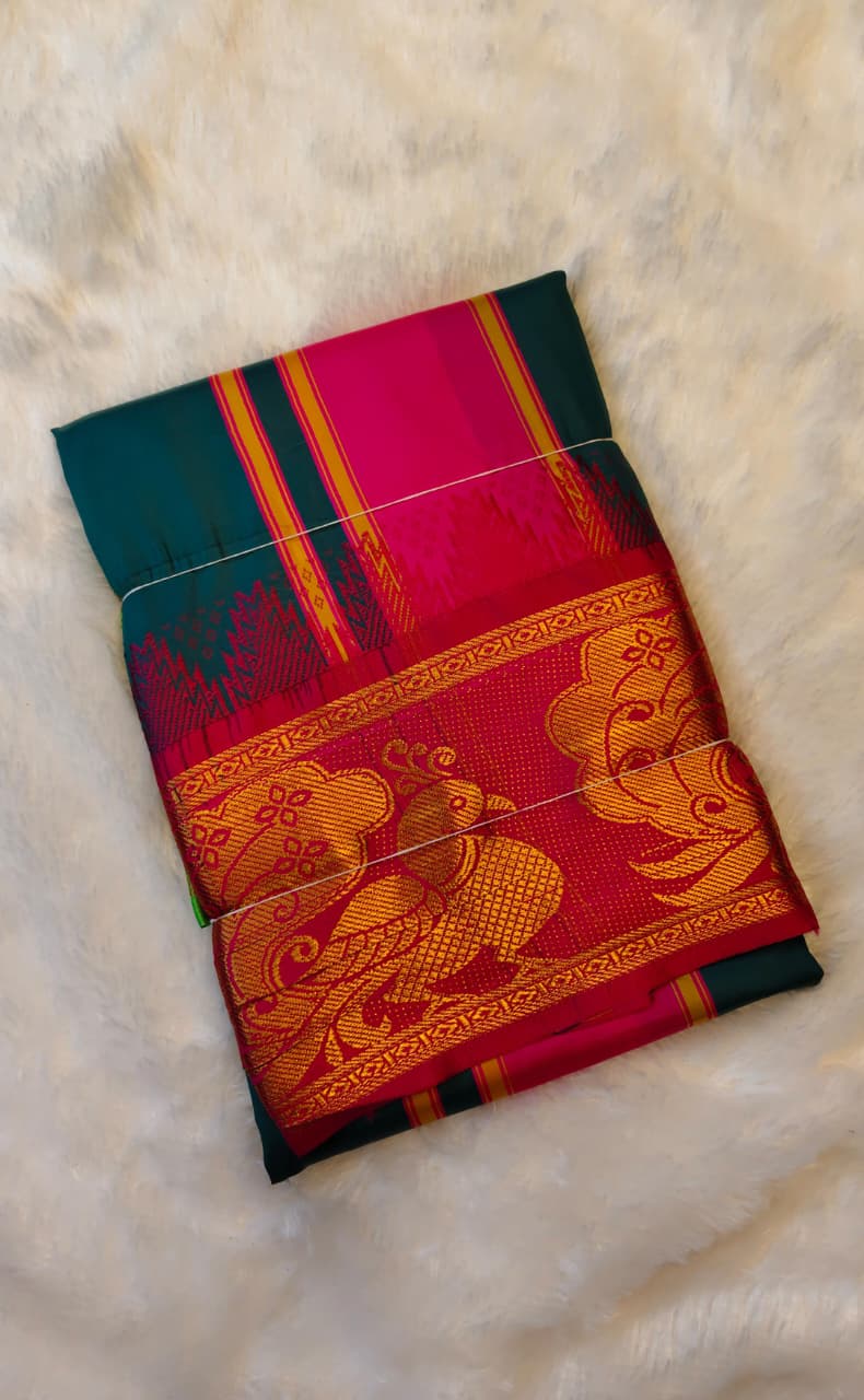Art silk dhoti 9x5