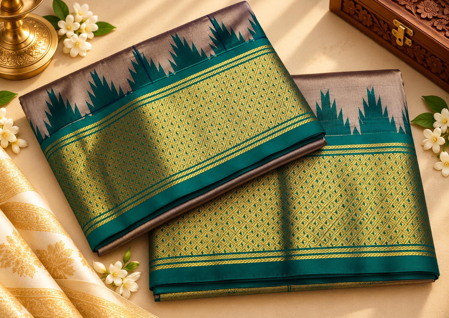 24x12 Pure silk Melchat vasthiram